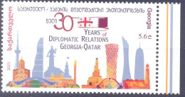 2023. Georgia, 30y Of Diplomatic Relations With Qatar, 1v, Mint/** - Georgia