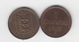 Guernsey Coin 1double 1903 Condition Very Fine - Guernsey