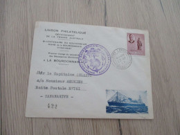 M45 Port Louis Maurice Mauritius Liaison Philatélique Premier Voyage Paquebot La Bourdonnais Bi Centenaire...1953 - Mauricio (...-1967)