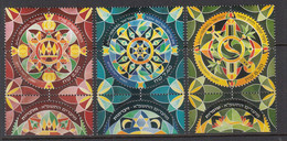 2020 Israel Modern Art Mandalas   Complete Set Of 3 MNH @ BELOW FACE VALUE - Ongebruikt