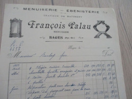 M45 Facture Illustrée Pyrénées Orientales  Bages 191? Palau Menuiserie ébénisterie - Old Professions