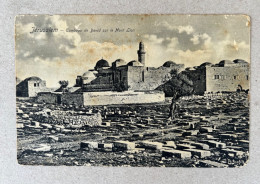 JUDAICA POSTCARD POSTKARTE BY UNION POSTALE UNIVERSELLE - JÉRUSALEM Combeau De David Sur Le Mont Cion. PALESTINE, ISRAEL - Palestine