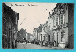 * Maldegem - Maldeghem (Oost Vlaanderen) * (Nels, Uitgave G. Parrin) De Statiestraat, Animée, Zeldzaam, Unique, TOP - Maldegem