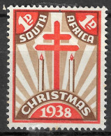 1938 SOUTH AFRICA CHRISTMAS 1d  VIGNETTE Reklamemarke Cinderella Vignetten Erinnophilie  - Erinnofilia