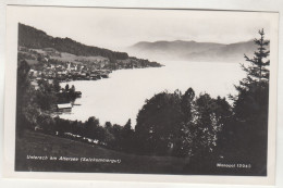 D3719) UNTERACH Am ATTERSEE - Salzkammergut - FOTO AK - S/W über Den See Auf Häuser Und Berge - Attersee-Orte