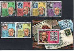 COMORES 1978 SERIE DE 6 TIMBRES Oblitérés Sir Rowland Hill: Y/T:245/48 +PA.155/56 + BLOC 1978 Oblitéré "sir Rowland Hill - Comores (1975-...)