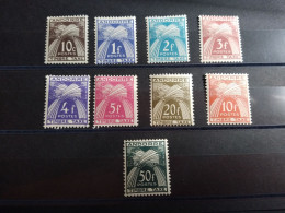 ANDORRE : TIMBRE TAXE N° 32/40 NEUFS * GOMME AVEC CHARNIERE - Unused Stamps