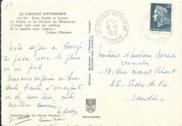 FRANCE CARTE 25c SEUL PEROLS-SUR-VEZERE ( CORREZE ) POUR CROIX DE VIE ( VENDEE )  DE 1968  LETTRE COVER - 1967-1970 Marianne De Cheffer