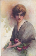 Femme Avec Bouquet De Fleurs - Monestier - Monestier, C.