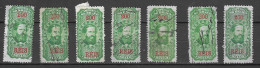 7 X BRAZIL BRASIL 1890 IMPERIO  TESOURO NACIONAL  TAX REVENUE FISCAL 200 REIS - Service