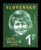 Slovakia 2023 Mih. 982 Poet Krista Bendova MNH ** - Nuovi