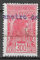 BRAZIL Tesouro Federal 300 Reis    Revenue Fiscal Tax Postage Due Official Brazil Brasil - Strafport