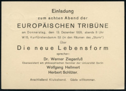 WEIMARER REPUBLIK 1919 - 1932/33 - REPUBLIC OF WEIMAR 1919 - 1932/33 - REPUBLIQUE DE WEIMAR 1919 - 1932/33 - REPUBBLICA  - Sonstige & Ohne Zuordnung