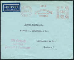 DEUTSCHE FLUGBESTÄTIGUNGSSTEMPEL - GERMAN AIR MAIL ARRIVAL POSTMARKS - OBLITERATION DE L'ARRIVEE (PORTS D'AVION) - ANNUL - Autres (Air)