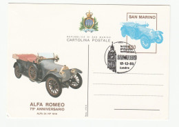 CLOCK, CAR - San Marino British PHILATELIC EXHIBITION Postal STATIONERY Event Card Cover Stamps - Horloges