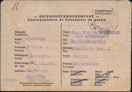 KGF-POST NACH DEM II. WELTKRIEG - P.O.W.-MAIL AFTER WW II - PRISONNIERS DE GUERRE APRES 1945 - POSTA DI PRIGIONIERI DOPO - Croix-Rouge