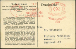 SCHIFFS-TELEGRAMMKARTEN DER HAPAG - TELEGRAM-CARDS HAMBURG-AMERICA-LINE - CARTES-TELEGRAMMES DE SOC. D'ARMATEUR 'HAPAG'  - Maritime