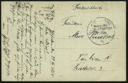 DEUTSCHE MARINESCHIFFSPOST I. WK. (1914 -18) - GERMAN NAVAL SEA POST OFFICE  WW.I (1914 -18) - POSTE NAVALE ALLEMANDE G. - Maritime