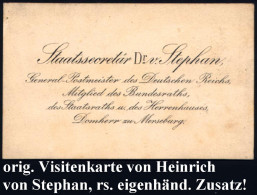 HEINRICH VON STEPHAN & U.P.U.-PIONIERE - HEINRICH VON STEPHAN & U.P.U. PIONEERS - HEINRICH VON STEPHAN & PIONNIER DE L'U - UPU (Universal Postal Union)