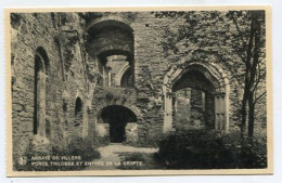 AK 156859 BELGIUM - Abbaye De Villers - Porte Trilobée Et Entrée De La Crypte - Villers-la-Ville