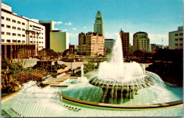 California Los Angeles Civic Center The Mall And Fountain With City Hall In Background 1968 - Los Angeles