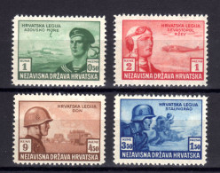 6096-CROATIA.1943.WWII.MILITARY CROATIAN SOLDIERS LEGION.ARMY In ACTION Set MNH** - 1939-45