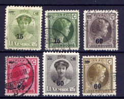 Luxemburg Nr.199/204      O  Used + *  Unused                 (645) - 1926-39 Charlotte Rechtsprofil