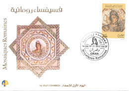 Algérie 1642/3 FDC Mosaiques Romaines Art Mosaïques Des Muses & Scène De Chasse Archéologie Musées Civilisation Rome - Museums