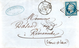 FRANCE / LETTRE DE LYON A ROMANECHE (SAONE ET LOIRE) DE 1859 - 1849-1876: Classic Period
