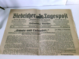 Biebricher Tagespost 28. Januar 1936. Wiesbaden - Biebricher Tagespost/ Nassauischer Anzeiger - Hesse