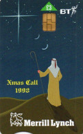 UNITED KINGDOM - CHIP CARD - PRO450 - MERRILL LYNCH - XMAS CALL 1998 - CHRISTMAS - NATIVITY - BT Promotional