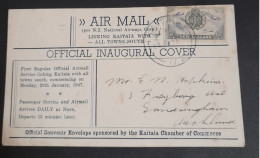 20 Jan1947NZ National Airways Corp Inaugural Flight Southbound Service Kaitaia 'Auckland - Lettres & Documents