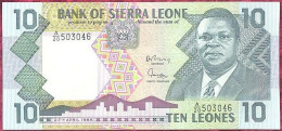 Bank Notes Africa Sierra Leone Sierra Leone 10 Leones 1988 UNC. - Sierra Leone