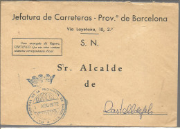 MARCA OBRAS PUBLICAS DE LA PROVINCIA DE BARCELONA 1972 - Postage Free