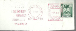 FRANQUEO  MECANICO  1969  VALENCIA   TAMAÑO  6X15 - Macchine Per Obliterare (EMA)