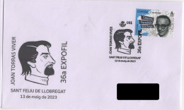 SPAIN. POSTMARK. PAINTER JOAN TORRAS VIVER. SANT FELIU DE LLOBREGAT. 2023 - Franking Machines (EMA)