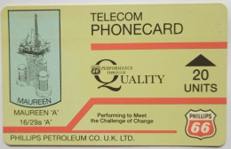 UK 20 Units " Phillips Petroleum - Maureen ( Only Control Number ) - Boorplatformen