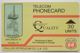 UK 30 Units Phillips Petroleum - Maureen ( Only Control Number ) - Boorplatformen