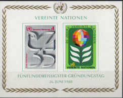 NATIONS UNIES (Vienne) - 35e Anniversaire Des Nations Unies Feuillet - Blocks & Sheetlets