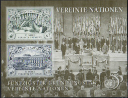 NATIONS UNIES (Vienne) - 50e Anniversaire Des Nations Unies  Feuillet - Blocks & Sheetlets