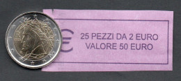 ITALIA  2023 - ROLL  2 EURO  DANTE  ORIGINALE ZECCA - DATA VISIBILE - FDC - Rotolini