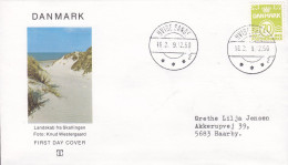 Denmark Brotype IId HVIDE SANDE (Sn. 2) 1979 Cover Brief Skallingen FDC Cachet But Is NOT An FDC !! - Cartas & Documentos