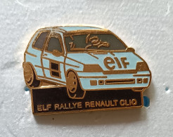 Pin's Auto ELF Rallye Renault Clio Signé EBC 92 - Renault