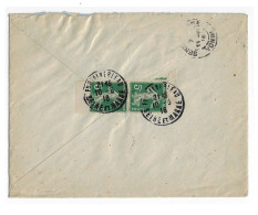 FONTAINEBLEAU Seine Et Marne Lettre 5c Semeuse Camée De CARNET Yv 137 Bande De 2 Avec Marges Dest Sens Ob 1916 - 1906-38 Semeuse Camée