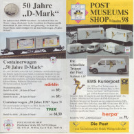 Catalogue POST MUSEUMS SHOP 1998 Weihnachten Marklin Herpa Schuco Wiking - German