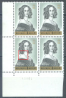 BELGIUM - 1962 - MNH/** - LOUISE MARIE ML BORD DE FEUILLE DATE - COB 1234 V1 CHEVEU SUR EPAULE T26 FEUILLE 1-  Lot 25789 - 1961-1990