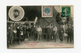 !!! CPA DU MEETING DE NANTES AVIATION DU 14 AU 21 AOUT 1910, AVEC VIGNETTE - Lettere