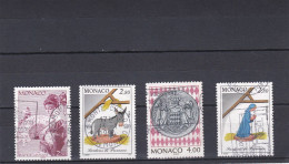 Timbre Monaco 1994 Oblitérés N°1912-1920-1946-1957 - Gebraucht