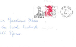 Variété Sur Lettre N° Yvert 2376f 2,20 Liberté Sans Bande De Phosphore Oblit. Flamme Secap 43 Brioude 21-7-87 - Storia Postale