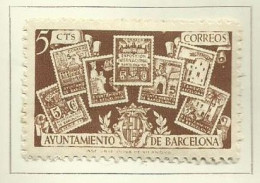 ESPAÑA 1945 - AYUNTAMIENTO DE BARCELONA - SELLOS EMITIDOS POR EL AYUNTAMIENTO - EDIFIL 69 - Barcelona